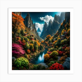 Autumn In The Mountains Art Print