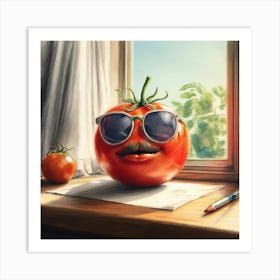 Tomato With Sunglasses 5 Art Print