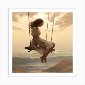 Girl On A Swing 05 Art Print