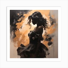 Silhouetted Expressions Art Print