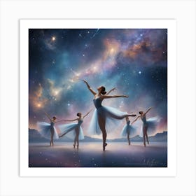 Ballerinas In Space paintings art print Art Print