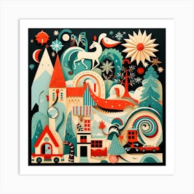 Christmas Village 22 Art Print