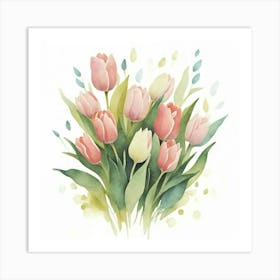 Pink Tulips Art Print