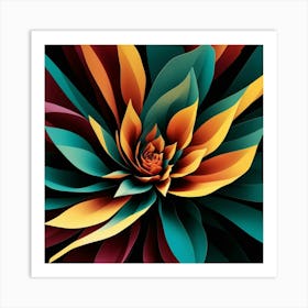 Abstract Flower 1 Art Print