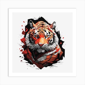 Abstract Tiger 3 Art Print