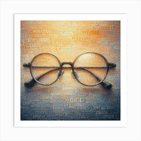 Glasses On A Wall Art Print