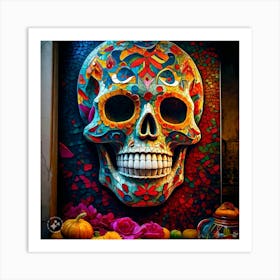 Day Of The Dead Skull Art Print