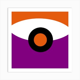 Orange And Purple Shapes Art Print