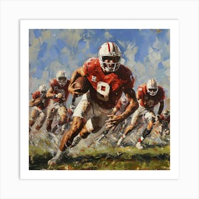 A Football Game Oil Painting Illustration 1718670893 3 Art Print