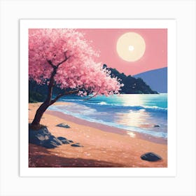Cherry Blossom Painting Art Print
