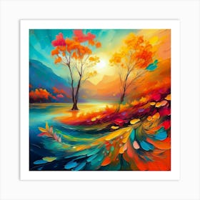 Autumn Trees 1 Art Print