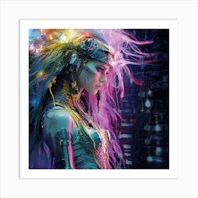 Cyber Girl #2 Art Print