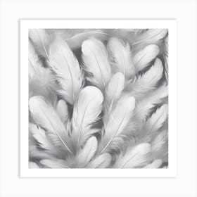 White Feathers Art Print