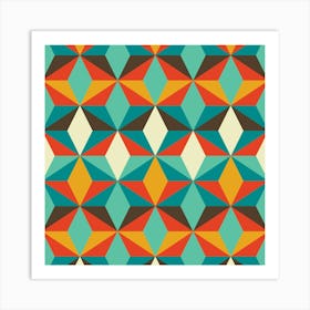 Modern Retro Pattern 16 Art Print