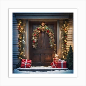 Christmas Door 135 Art Print