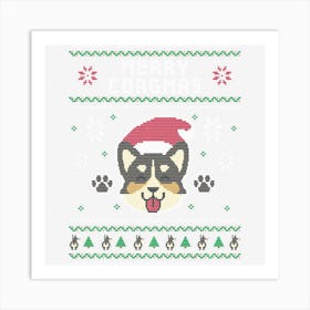 Official Corgi Ugly Christmas Sweater Art Print