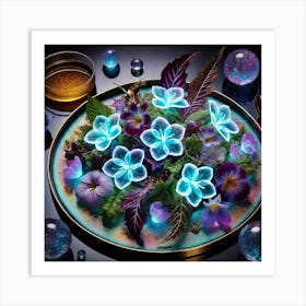 A Futuristic Dish Called Celestial Bloom Salad, Art Print