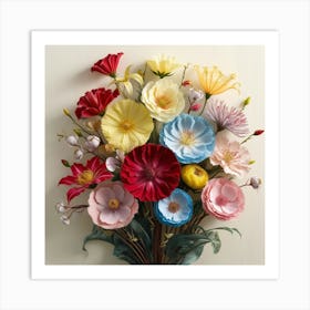 Paper Flowers Art Print