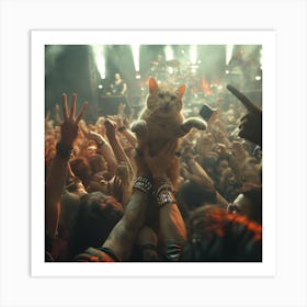 Cat At A Concert 7 Art Print