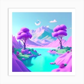 3d Landscape Art Print