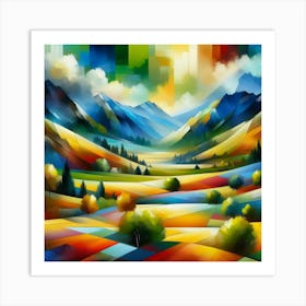 Abstract Landscape Painting 17 Art Print