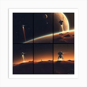 Retro Futuristic Elements,Retro Futuristic Background,Retro Futuristic Templates (119) Art Print