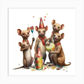 Rat Party Art Print
