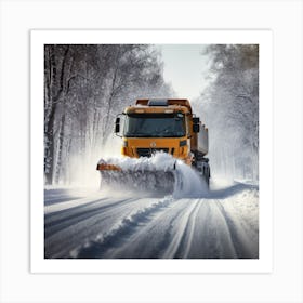 Snow Plow 1 Art Print