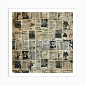 Newspaper Newsprint Art Print