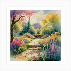 Garden Path 1 Art Print