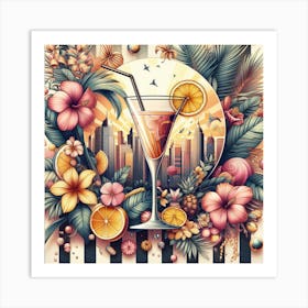 Cocktail In The City Art Print