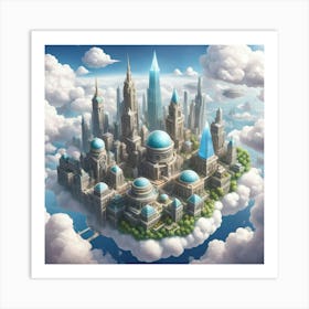 City In The Clouds 3 Art Print