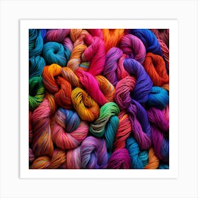 Colorful Yarn 3 Art Print