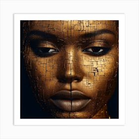 Gold Face Stock Videos & Royalty-Free Footage Art Print