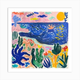 Coastal Vista Matisse Style 6 Art Print