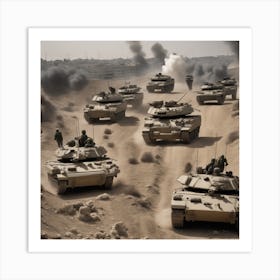 Iraqi Army Tanks Art Print