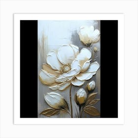 White Flower Painting Art Print