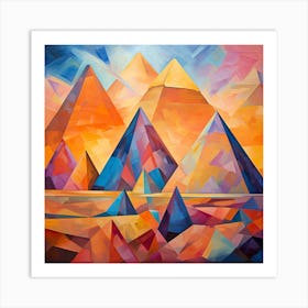 Pyramids Of Giza 7 Art Print