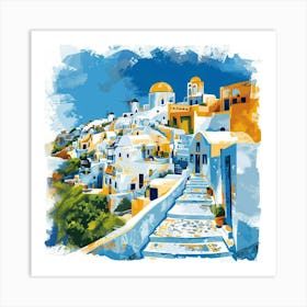 Santorini 1 Art Print