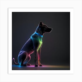 Glowing Dog 2 Art Print