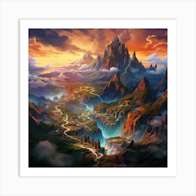 Fantasy Landscape Painting Art Print