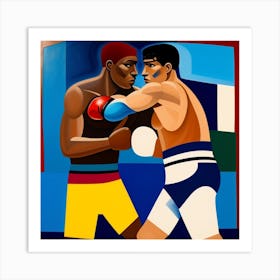 Boxers In Action Art Print