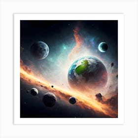 Space Scene Art Print