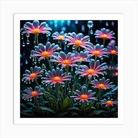 Flowers In The Rain Art Print