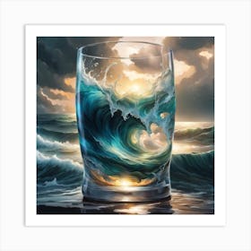 Ocean Waves In A Glass Art Print