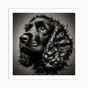 Black Cocker Spaniel2 Art Print