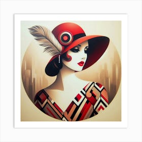 A woman from the 1920s or 1930s 6 Art Print