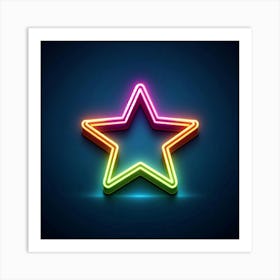 Neon Star Art Print