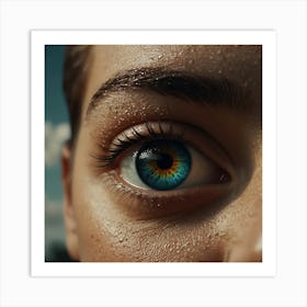 Blue Eyes Of A Woman Art Print