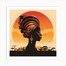 BB Borsa Africa Sunset Paint Art Art Print